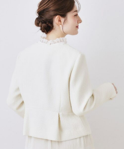 Couture Brooch / クチュールブローチ ノーカラージャケット | カルゼスラブツイードジャケット | 詳細3