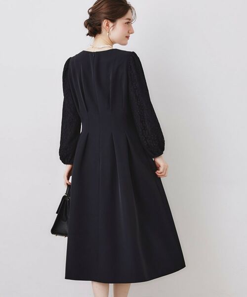 Couture Brooch / クチュールブローチ ロング・マキシ丈ワンピース | レース袖タックフレアワンピース | 詳細14