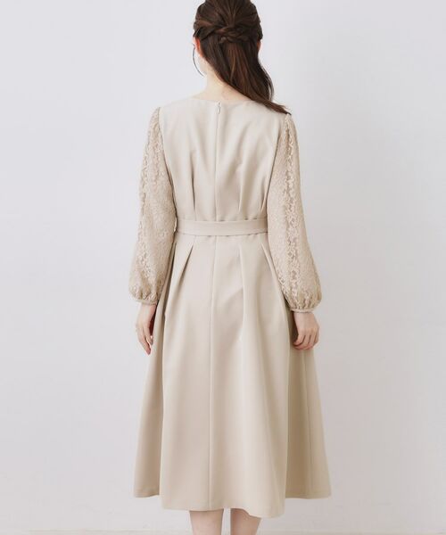 Couture Brooch / クチュールブローチ ロング・マキシ丈ワンピース | レース袖タックフレアワンピース | 詳細21
