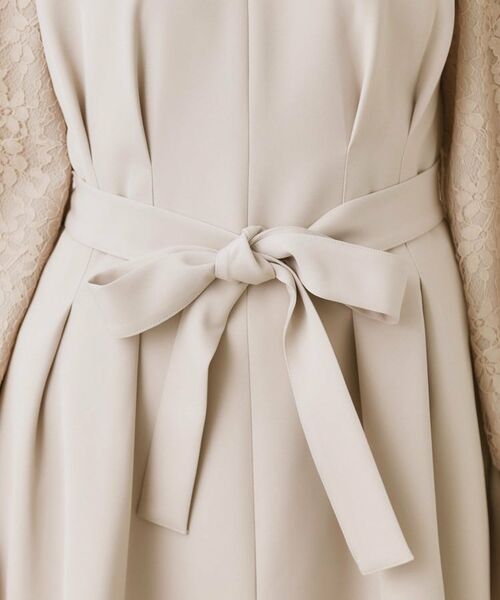 Couture Brooch / クチュールブローチ ロング・マキシ丈ワンピース | レース袖タックフレアワンピース | 詳細25