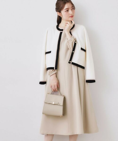 Couture Brooch / クチュールブローチ ロング・マキシ丈ワンピース | レース袖タックフレアワンピース | 詳細5