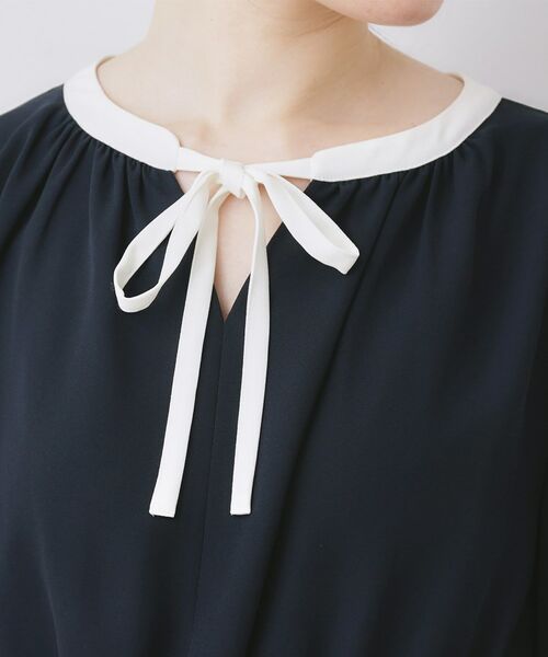 Couture Brooch / クチュールブローチ ロング・マキシ丈ワンピース | 配色シフォンプリーツワンピース | 詳細18