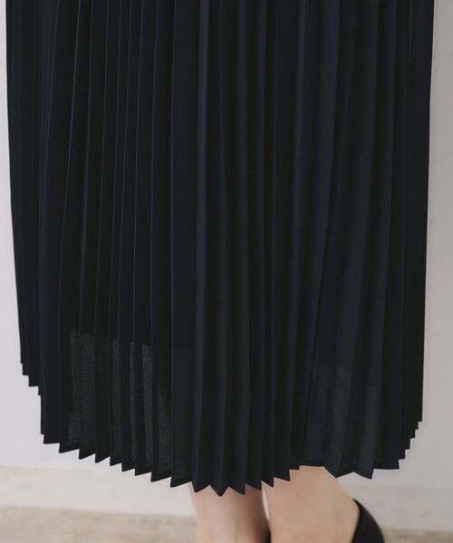 Couture Brooch / クチュールブローチ ロング・マキシ丈ワンピース | 配色シフォンプリーツワンピース | 詳細20