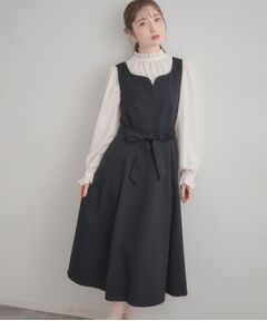 Couture Brooch / クチュールブローチ ロング・マキシ丈ワンピース | ハートネック フレアージャンスカ