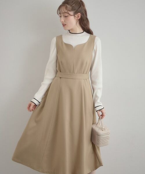 Couture Brooch / クチュールブローチ ロング・マキシ丈ワンピース | ハートネック フレアージャンスカ | 詳細3