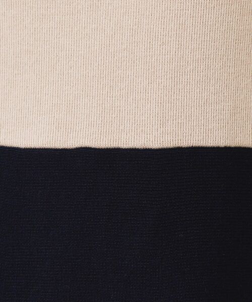 Couture Brooch / クチュールブローチ ロング・マキシ丈ワンピース | スクエアネックバイカラーニットワンピース | 詳細15