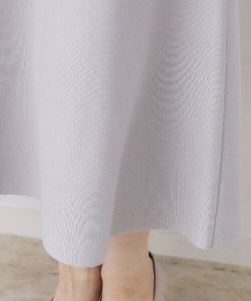 Couture Brooch / クチュールブローチ ロング・マキシ丈ワンピース | スクエアネックバイカラーニットワンピース | 詳細22