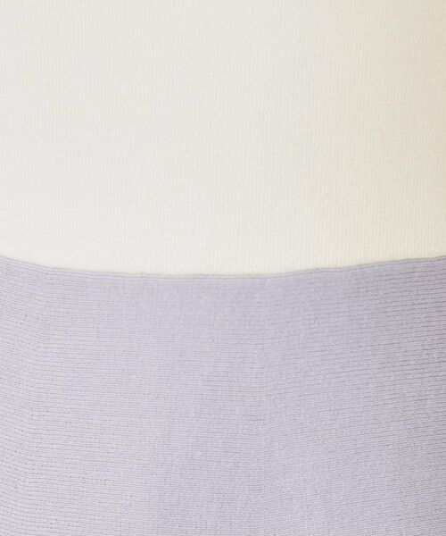 Couture Brooch / クチュールブローチ ロング・マキシ丈ワンピース | スクエアネックバイカラーニットワンピース | 詳細8