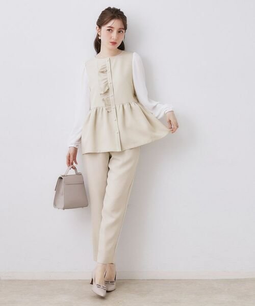 Couture Brooch / クチュールブローチ パンツ | パール調釦テーパードパンツ | 詳細4