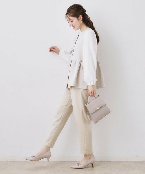 Couture Brooch / クチュールブローチ パンツ | パール調釦テーパードパンツ | 詳細5