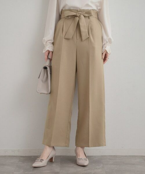 Couture Brooch / クチュールブローチ パンツ | ウエストリボン サスペンダー付きワイドパンツ | 詳細10
