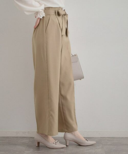 Couture Brooch / クチュールブローチ パンツ | ウエストリボン サスペンダー付きワイドパンツ | 詳細11