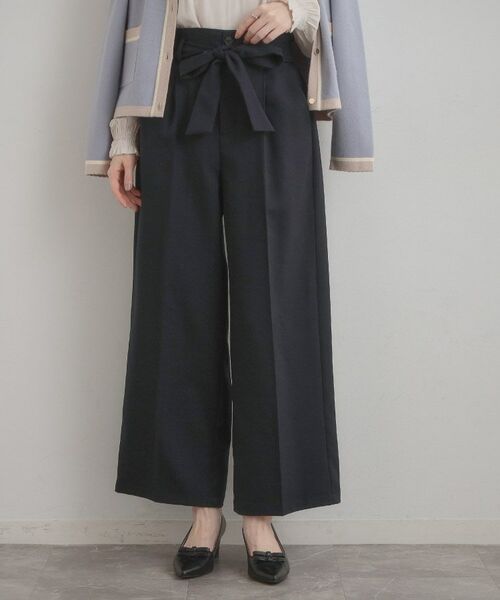 Couture Brooch / クチュールブローチ パンツ | ウエストリボン サスペンダー付きワイドパンツ | 詳細19
