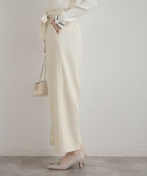 Couture Brooch / クチュールブローチ パンツ | ウエストリボン サスペンダー付きワイドパンツ | 詳細2