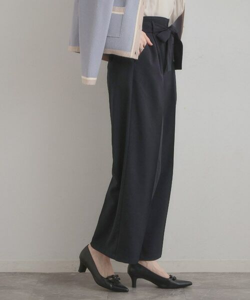 Couture Brooch / クチュールブローチ パンツ | ウエストリボン サスペンダー付きワイドパンツ | 詳細20