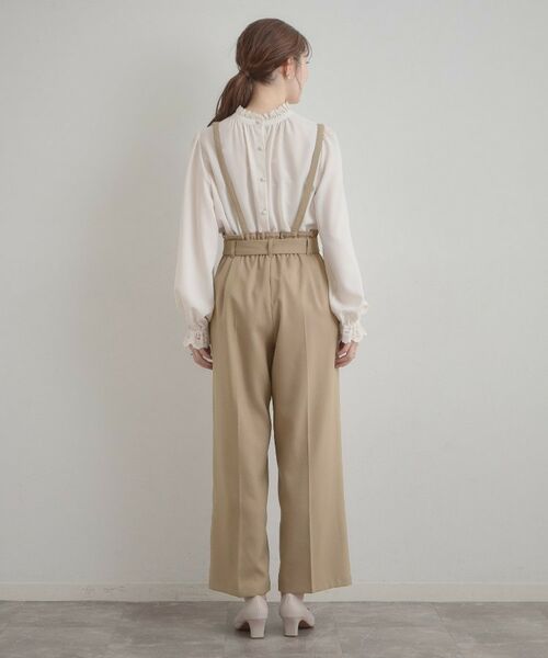 Couture Brooch / クチュールブローチ パンツ | ウエストリボン サスペンダー付きワイドパンツ | 詳細30