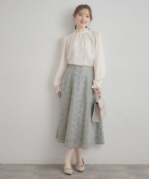 Couture Brooch / クチュールブローチ ロング・マキシ丈スカート | フラワーエンブロスカート | 詳細11