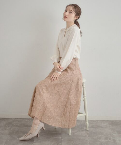 Couture Brooch / クチュールブローチ ロング・マキシ丈スカート | フラワーエンブロスカート | 詳細20