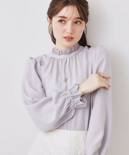 Couture Brooch / クチュールブローチ シャツ・ブラウス | 前後2WAYエンブロレースブラウス | 詳細13