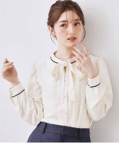 Couture Brooch / クチュールブローチ シャツ・ブラウス | 配色タックタイブラウス