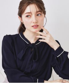 Couture Brooch / クチュールブローチ シャツ・ブラウス | 配色タックタイブラウス