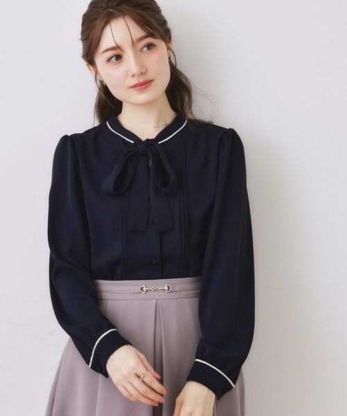 Couture Brooch / クチュールブローチ シャツ・ブラウス | 配色タックタイブラウス | 詳細16