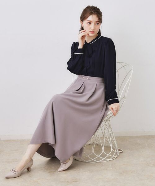 Couture Brooch / クチュールブローチ シャツ・ブラウス | 配色タックタイブラウス | 詳細21