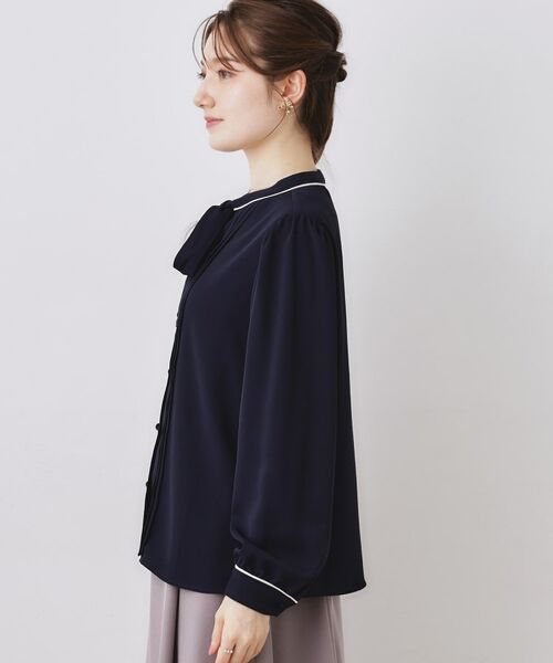 Couture Brooch / クチュールブローチ シャツ・ブラウス | 配色タックタイブラウス | 詳細24