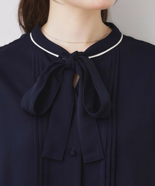 Couture Brooch / クチュールブローチ シャツ・ブラウス | 配色タックタイブラウス | 詳細30