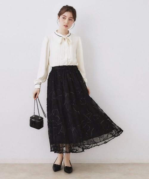 Couture Brooch / クチュールブローチ シャツ・ブラウス | 配色タックタイブラウス | 詳細5