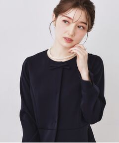 Couture Brooch / クチュールブローチ シャツ・ブラウス | リボンデザイン羽織りペプラムブラウス