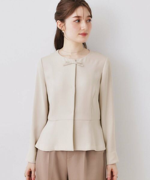 Couture Brooch / クチュールブローチ シャツ・ブラウス | リボンデザイン羽織りペプラムブラウス | 詳細15