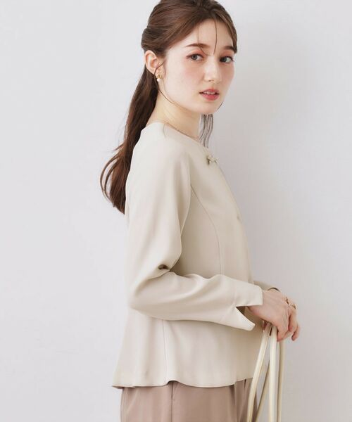 Couture Brooch / クチュールブローチ シャツ・ブラウス | リボンデザイン羽織りペプラムブラウス | 詳細3