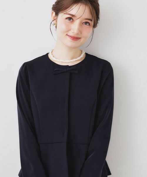 Couture Brooch / クチュールブローチ シャツ・ブラウス | リボンデザイン羽織りペプラムブラウス | 詳細8