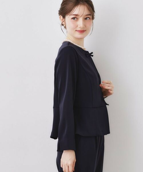 Couture Brooch / クチュールブローチ シャツ・ブラウス | リボンデザイン羽織りペプラムブラウス | 詳細9