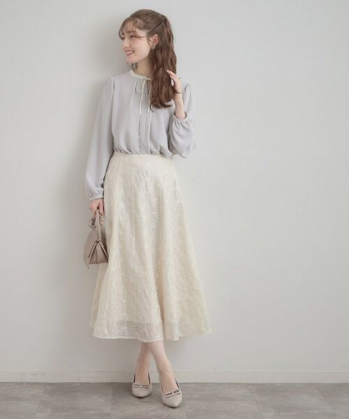 Couture Brooch / クチュールブローチ シャツ・ブラウス | 配色細リボンタイ | 詳細12