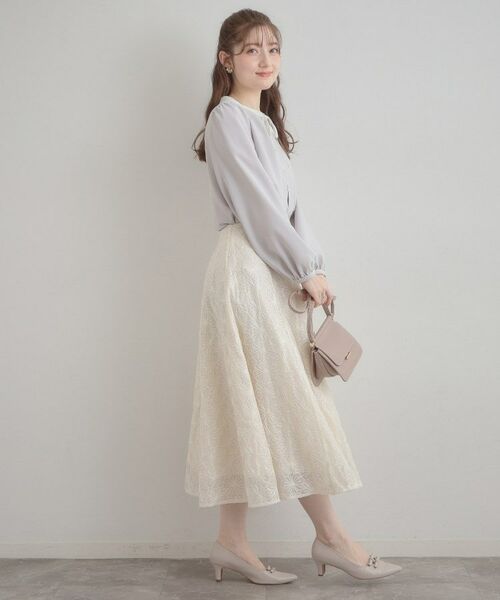 Couture Brooch / クチュールブローチ シャツ・ブラウス | 配色細リボンタイ | 詳細13