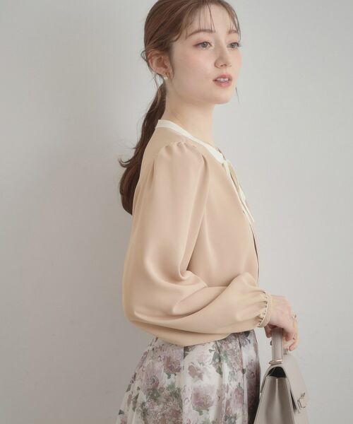 Couture Brooch / クチュールブローチ シャツ・ブラウス | 配色細リボンタイ | 詳細17