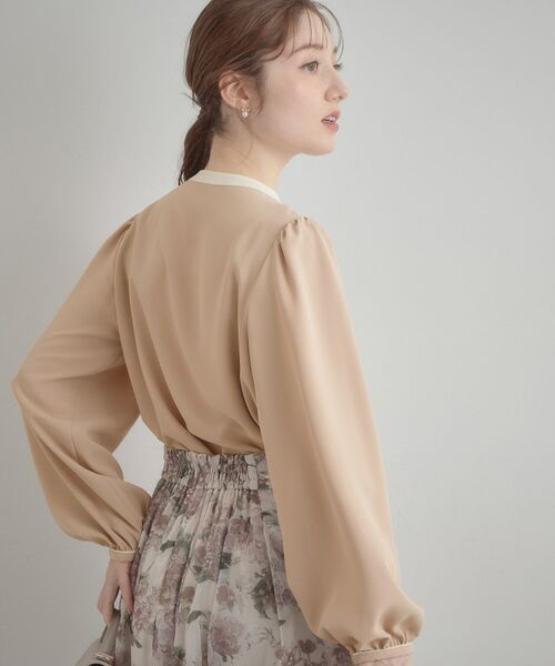 Couture Brooch / クチュールブローチ シャツ・ブラウス | 配色細リボンタイ | 詳細18