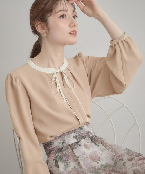 Couture Brooch / クチュールブローチ シャツ・ブラウス | 配色細リボンタイ | 詳細19