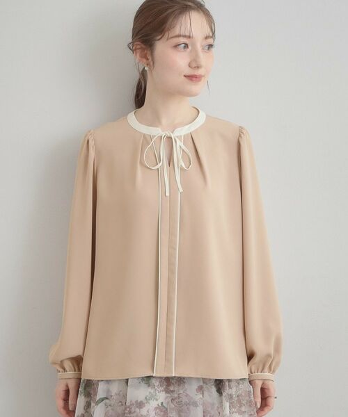 Couture Brooch / クチュールブローチ シャツ・ブラウス | 配色細リボンタイ | 詳細24