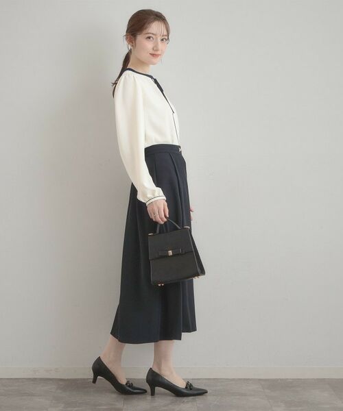 Couture Brooch / クチュールブローチ シャツ・ブラウス | 配色細リボンタイ | 詳細5