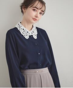 Couture Brooch / クチュールブローチ シャツ・ブラウス | レース衿ジョーゼットブラウス
