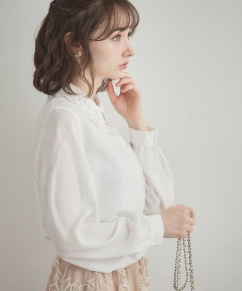 Couture Brooch / クチュールブローチ シャツ・ブラウス | レース衿ジョーゼットブラウス | 詳細3