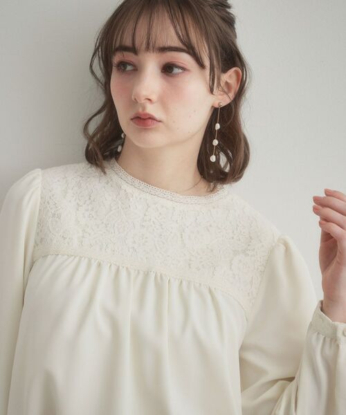 Couture Brooch / クチュールブローチ シャツ・ブラウス | レースドッキングブラウス | 詳細1