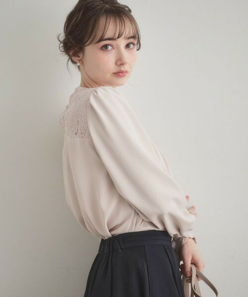 Couture Brooch / クチュールブローチ シャツ・ブラウス | レースドッキングブラウス | 詳細10