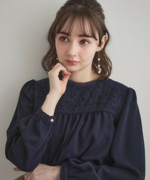 Couture Brooch / クチュールブローチ シャツ・ブラウス | レースドッキングブラウス | 詳細15