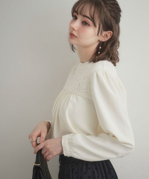 Couture Brooch / クチュールブローチ シャツ・ブラウス | レースドッキングブラウス | 詳細3