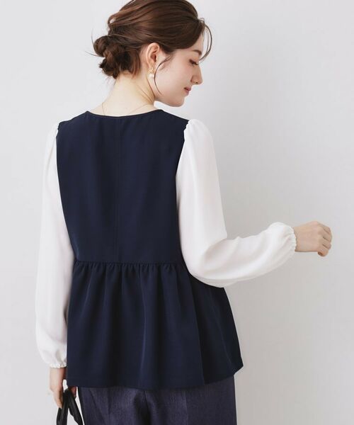 Couture Brooch / クチュールブローチ シャツ・ブラウス | フロントフリルドッキングペプラムブラウス | 詳細10