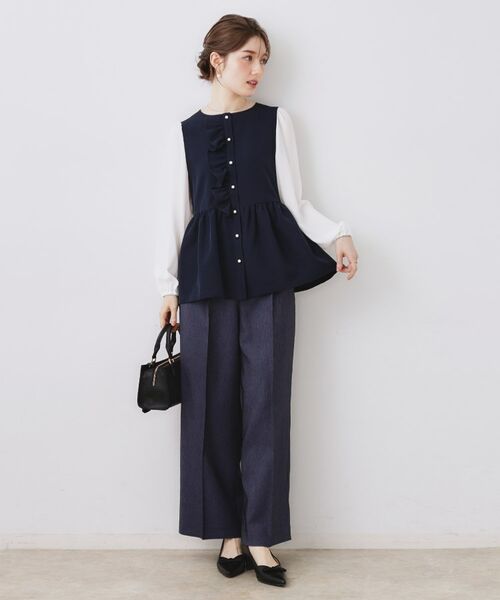 Couture Brooch / クチュールブローチ シャツ・ブラウス | フロントフリルドッキングペプラムブラウス | 詳細11